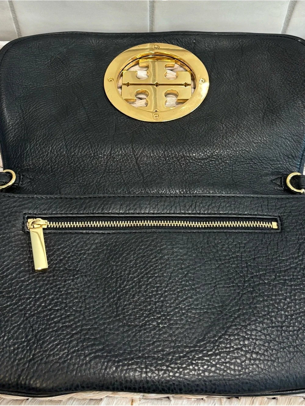 Tory Burch Black Leather Clutch